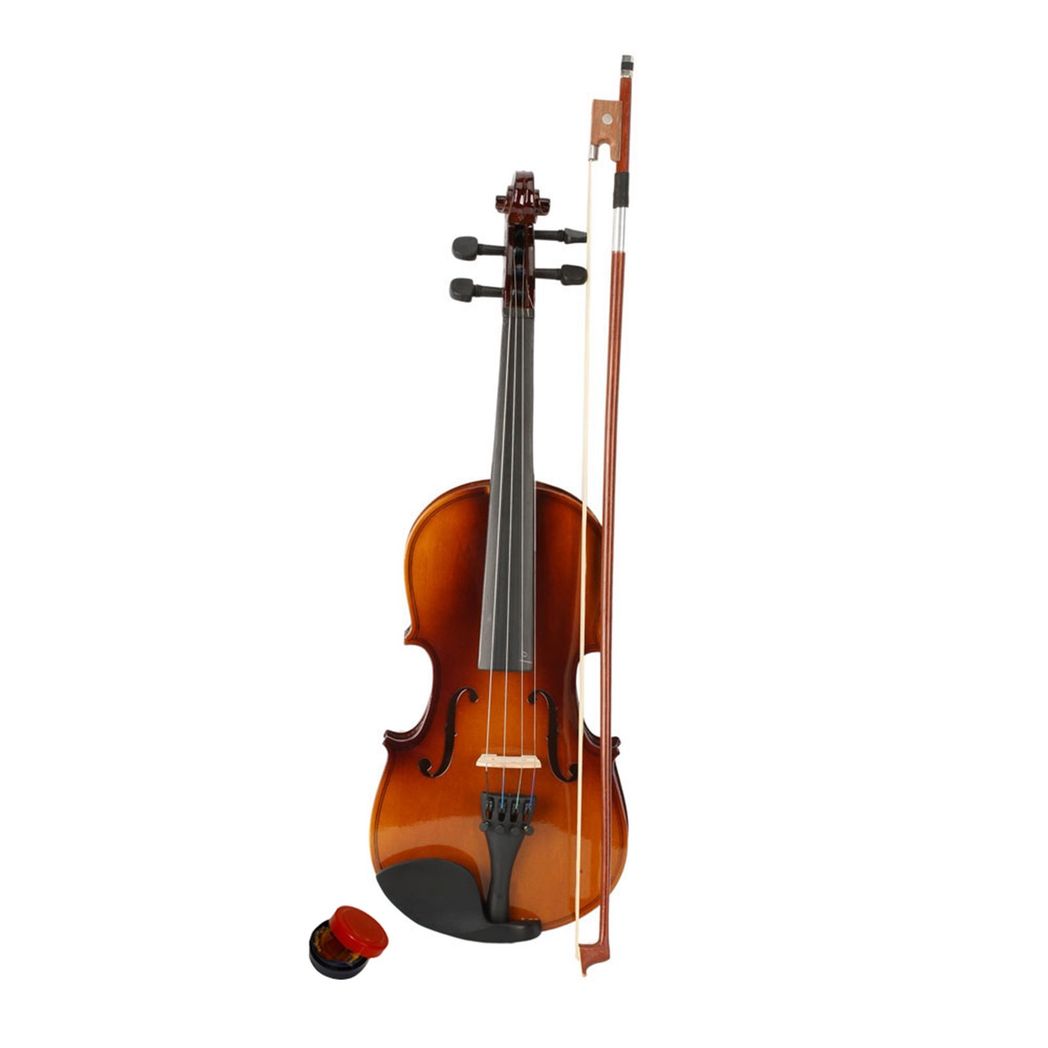 New 1/2 Acoustic Violin Case Bow Rosin Natural - Rhythmic - Cadence