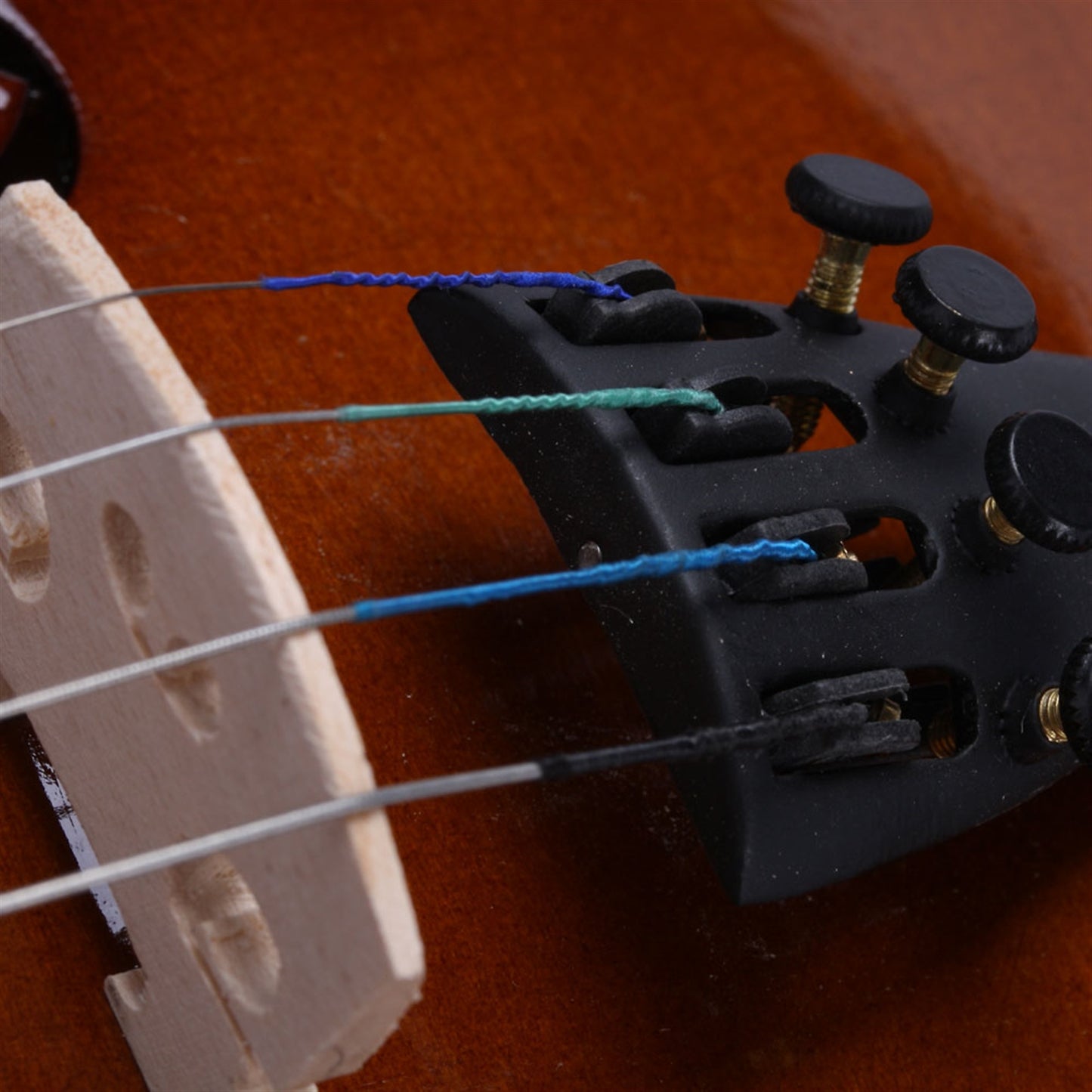 New 1/4 Acoustic Violin Case Bow Rosin Natural - Rhythmic - Cadence