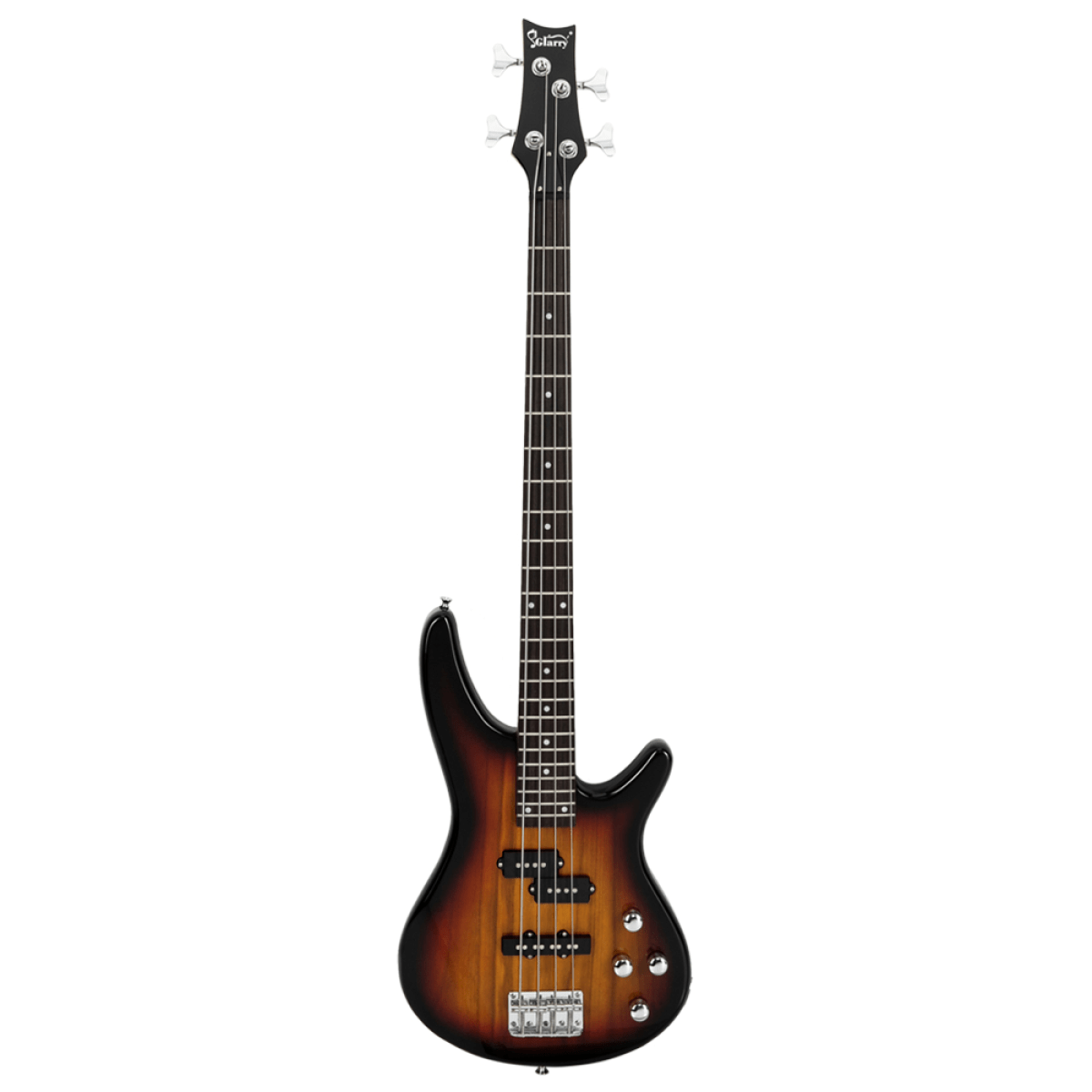GIB Electric Bass Guitar Full Size 4 String Sunset Color - Rhythmic - Cadence