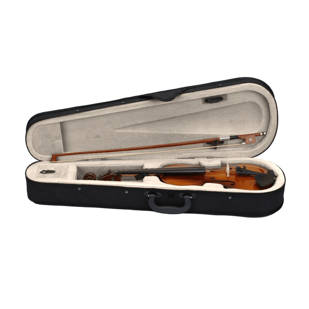 New 1/2 Acoustic Violin Case Bow Rosin Natural - Rhythmic - Cadence