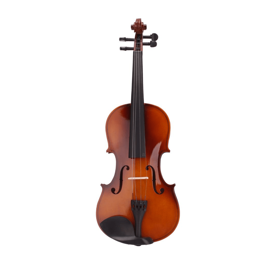 New 4/4 Acoustic Violin Case Bow Rosin Natural - Rhythmic - Cadence