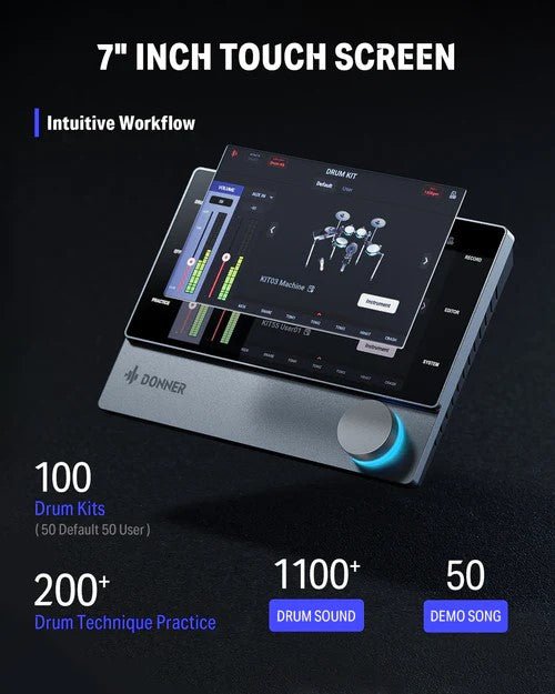 Donner BackBeat Electronic Drum Set - Rhythmic - Cadence