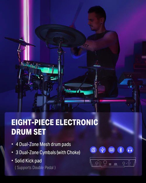 Donner BackBeat Electronic Drum Set - Rhythmic - Cadence