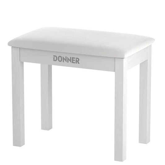Donner DKB - 10 Piano Bench with Storage White - Rhythmic - Cadence