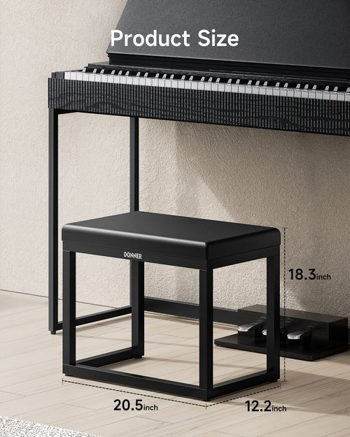 Donner DKB - 200 Home Style Corrosion Resistant Metal Piano Bench - Rhythmic - Cadence
