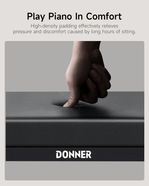 Donner DKB - 200 Home Style Corrosion Resistant Metal Piano Bench - Rhythmic - Cadence