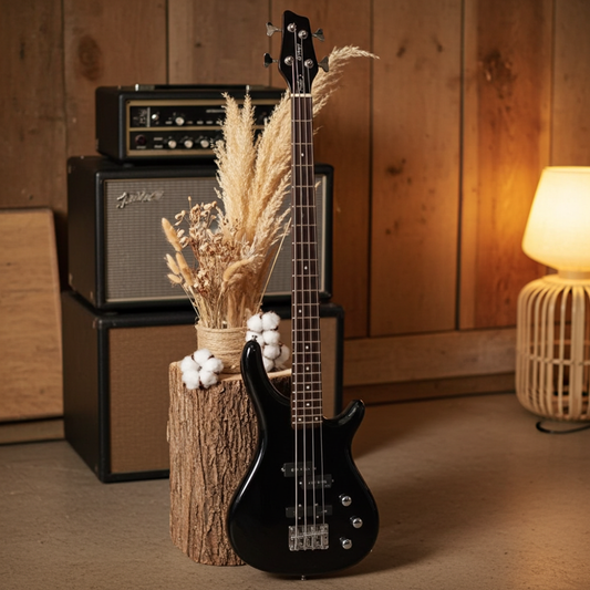 Chord Electric Bass Guitar Black CCB90-BK