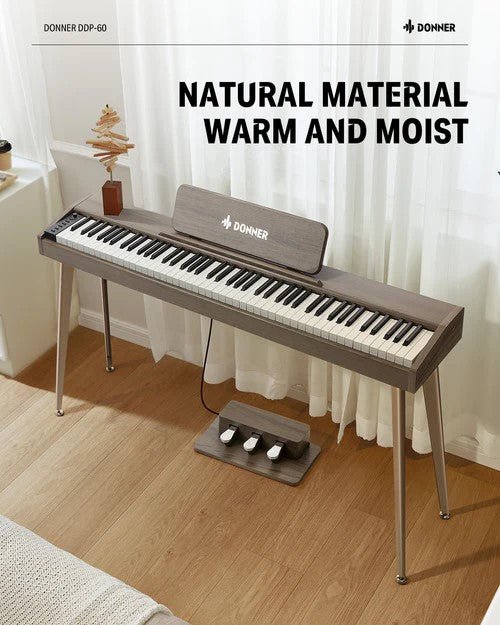 Donner DDP - 60 88 - Key Semi - Weighted Upright Keyboard Piano Grey - Rhythmic - Cadence