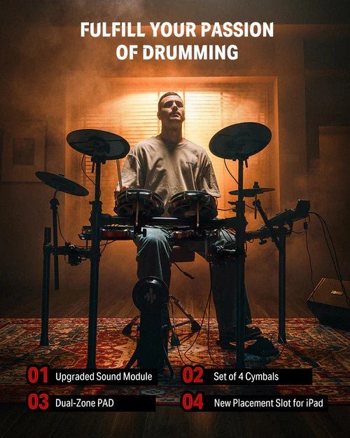 Donner DED - 300X Electronic Drum Kit - Rhythmic - Cadence