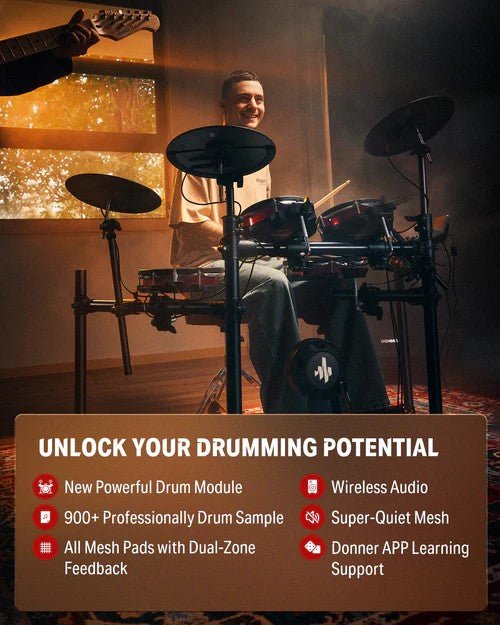 Donner DED - 300X Electronic Drum Kit - Rhythmic - Cadence