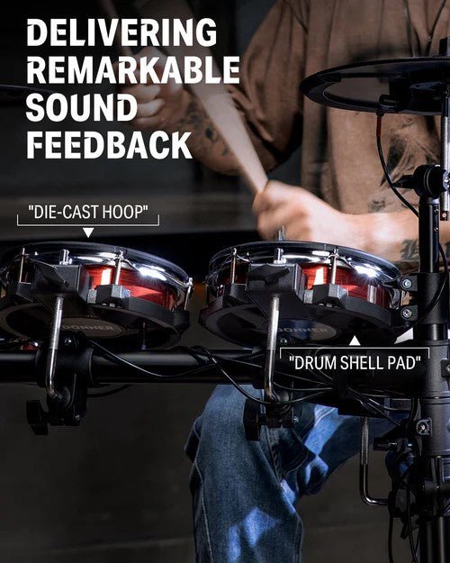 Donner DED - 200 MAX Electronic Drum Kit - Rhythmic - Cadence