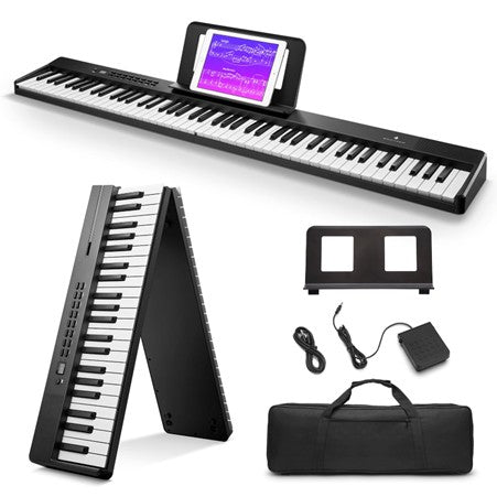 Donner DP - 10 88 - Key Foldable Semi - Weighted Digital Piano Kit with Bluetooth - Rhythmic - Cadence