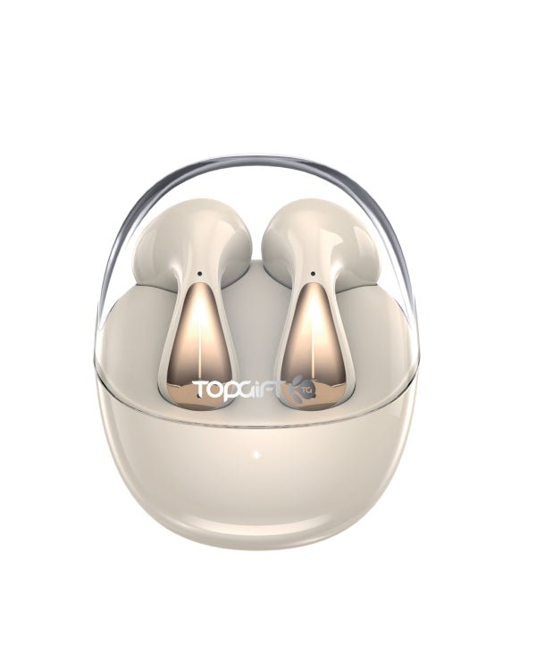 WYEWAVE Beige Stylish Design Wireless Earbuds - Rhythmic - Cadence