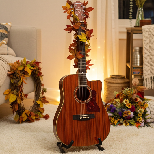 Sundown Electro-Acoustic Western Guitar - Dark Zebrano