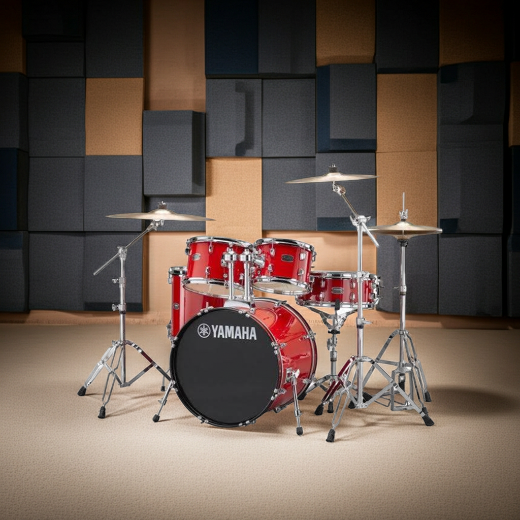 Yamaha Rydeen Drum Kit With 22" Kick Drum & Cymbals - Hot Red