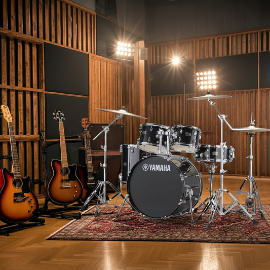 Yamaha Rydeen Drum Kit With 22" Kick Drum & Cymbals - Black Glitter