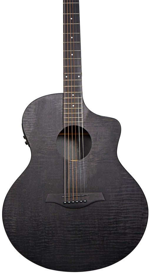 Nomad Series Electro - Acoustic Guitar - Black Quilted Maple - Rhythmic - Cadence