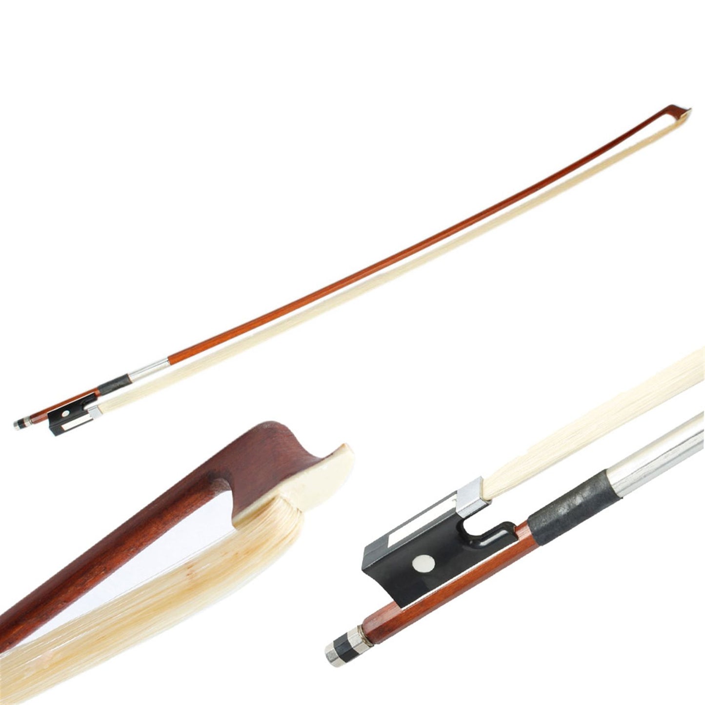 4/4 High Quality Arbor Violin Bow with Black Handle Brown - Rhythmic - Cadence