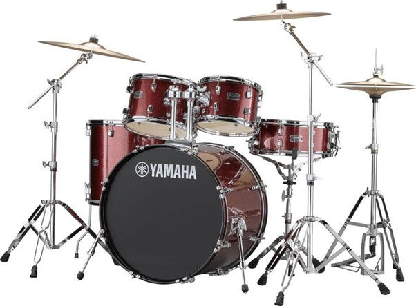 Yamaha Rydeen Drum Kit With 22" Kick Drum & Cymbals - Burgundy Glitter