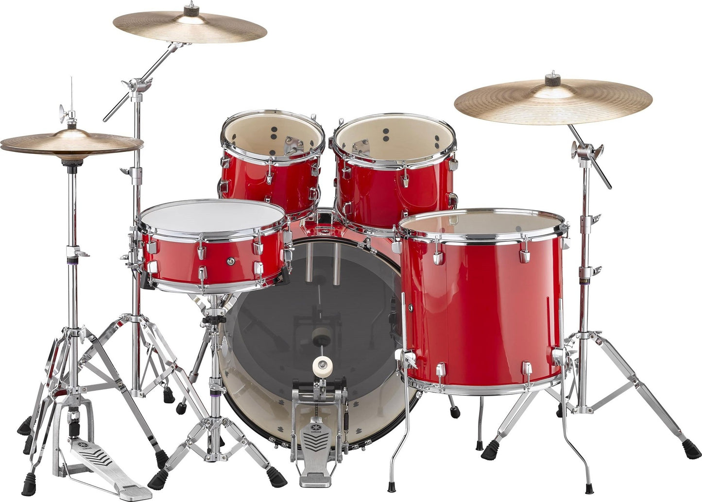 Yamaha Rydeen Drum Kit With 22" Kick Drum & Cymbals - Hot Red