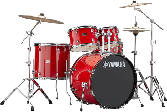 Yamaha Rydeen Drum Kit With 22" Kick Drum & Cymbals - Hot Red