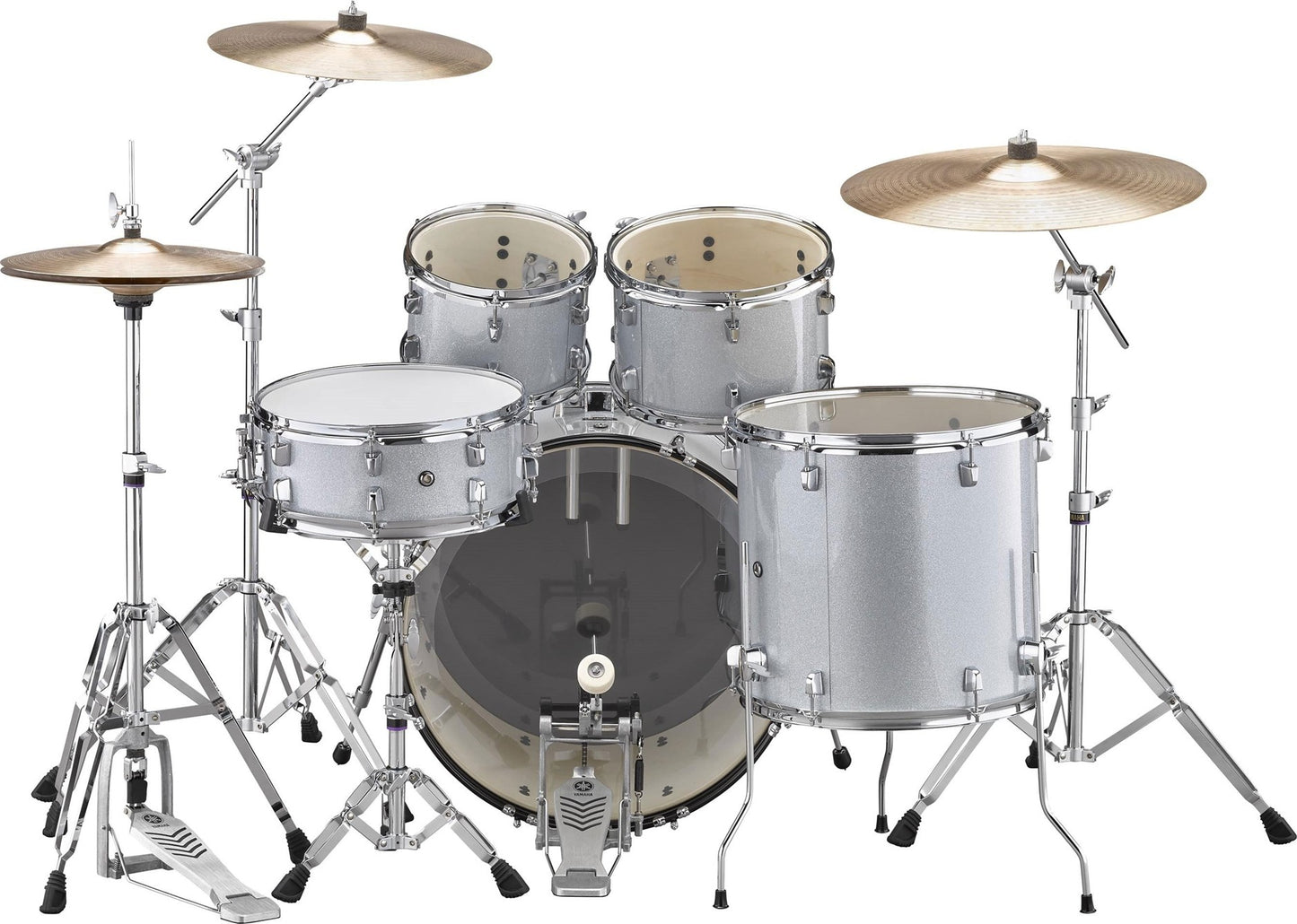 Yamaha Rydeen Drum Kit With 22" Kick Drum & Cymbals - Silver Glitter