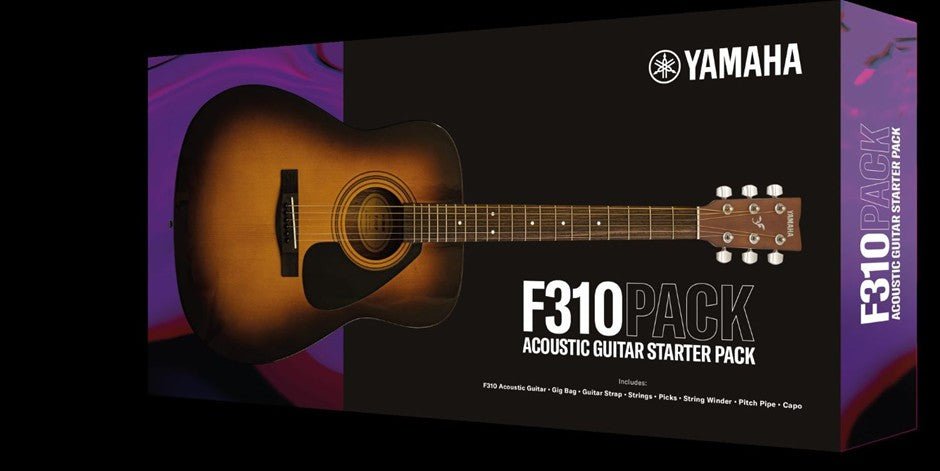 Yamaha F310 Acoustic Guitar Pack - Tobacco Brown Sunburst - Rhythmic - Cadence