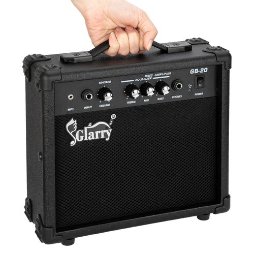 Glarry 20W Portable Electric Bass Amplifier - Perfect Sound for Beginners! - Rhythmic - Cadence