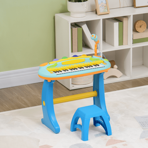 AIYAPLAY 37 Keys Kids Piano w/ Microphone, Stool, Record & Replay Function - Rhythmic - Cadence