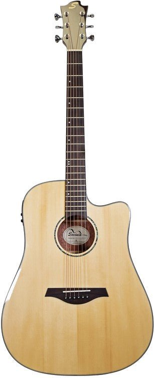 Sevinia Solid Top Series Electro - Acoustic Guitar - West Spruce Mahogany - Rhythmic - Cadence