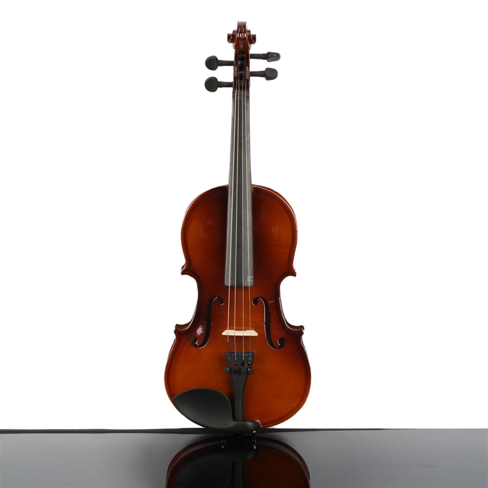 New 1/4 Acoustic Violin Case Bow Rosin Natural - Rhythmic - Cadence