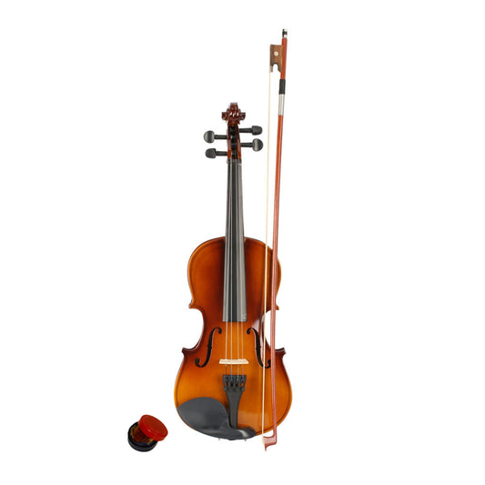 New 3/4 Acoustic Violin Case Bow Rosin Natural - Rhythmic - Cadence