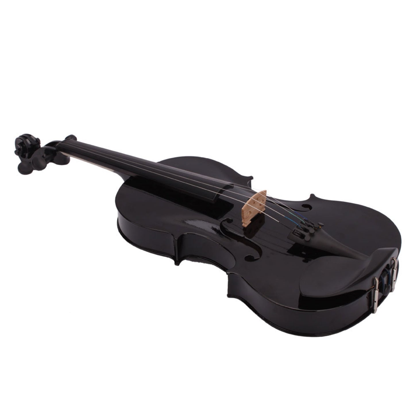 New 4/4 Acoustic Violin Case Bow Rosin Black - Rhythmic - Cadence