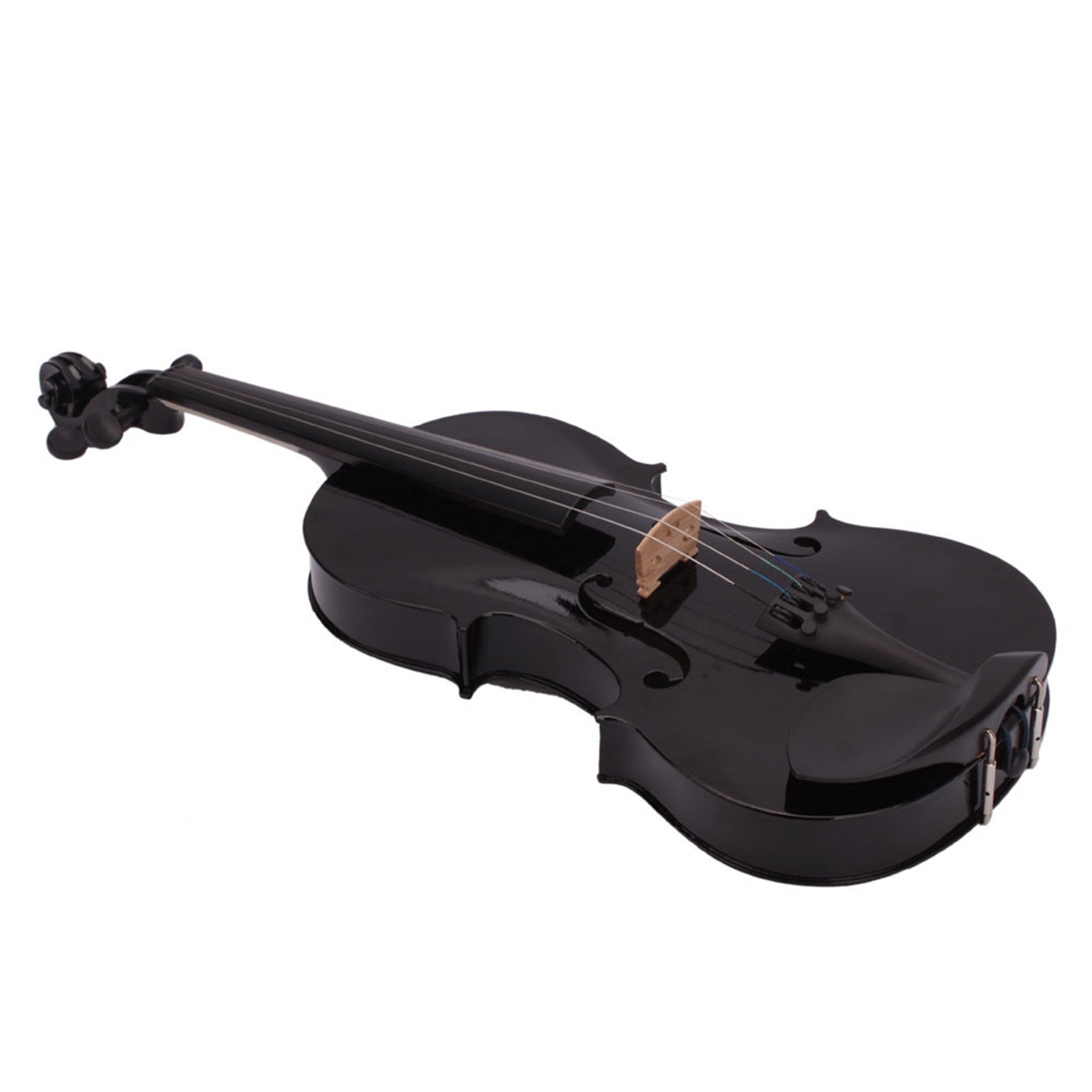 New 4/4 Acoustic Violin Case Bow Rosin Black - Rhythmic - Cadence
