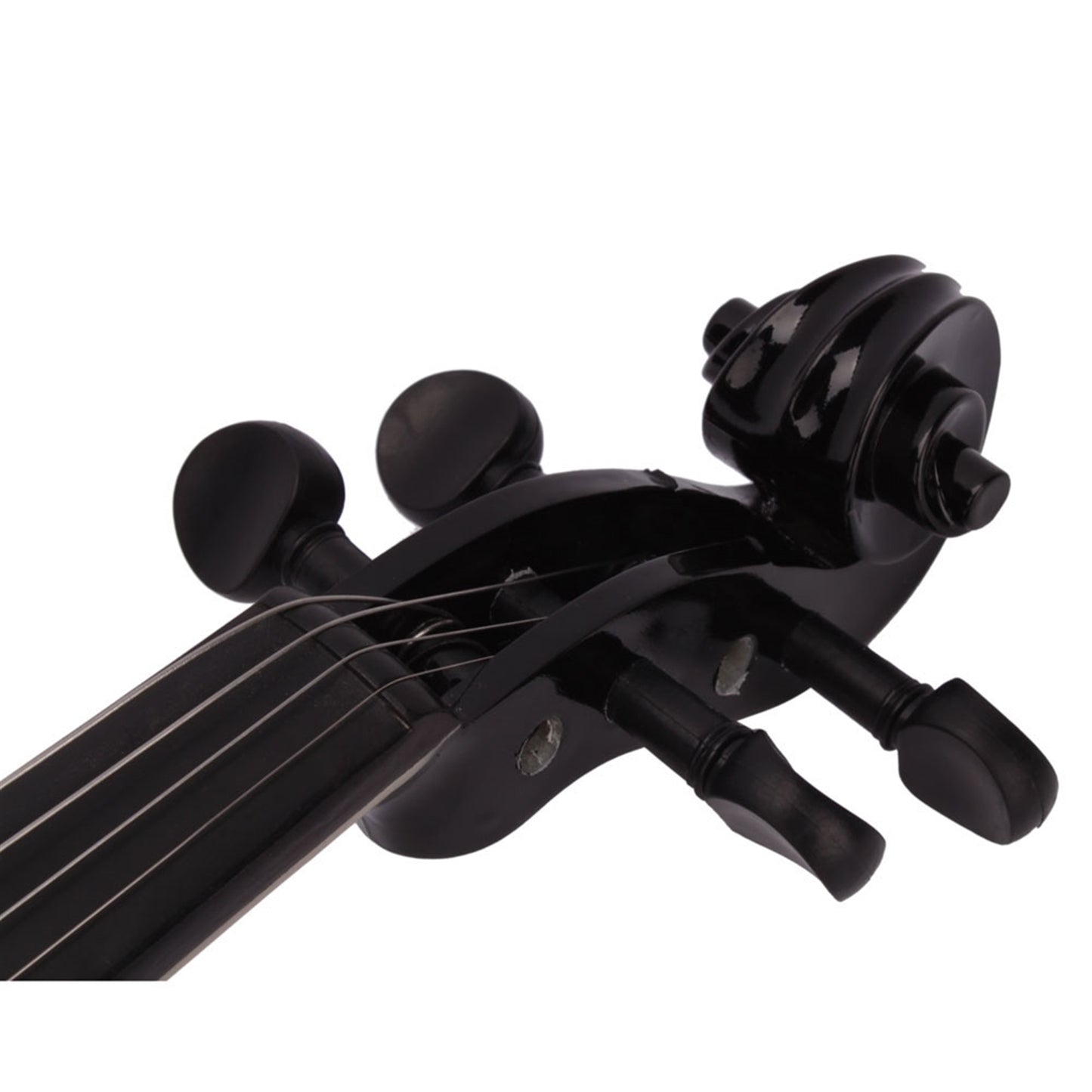 New 4/4 Acoustic Violin Case Bow Rosin Black - Rhythmic - Cadence