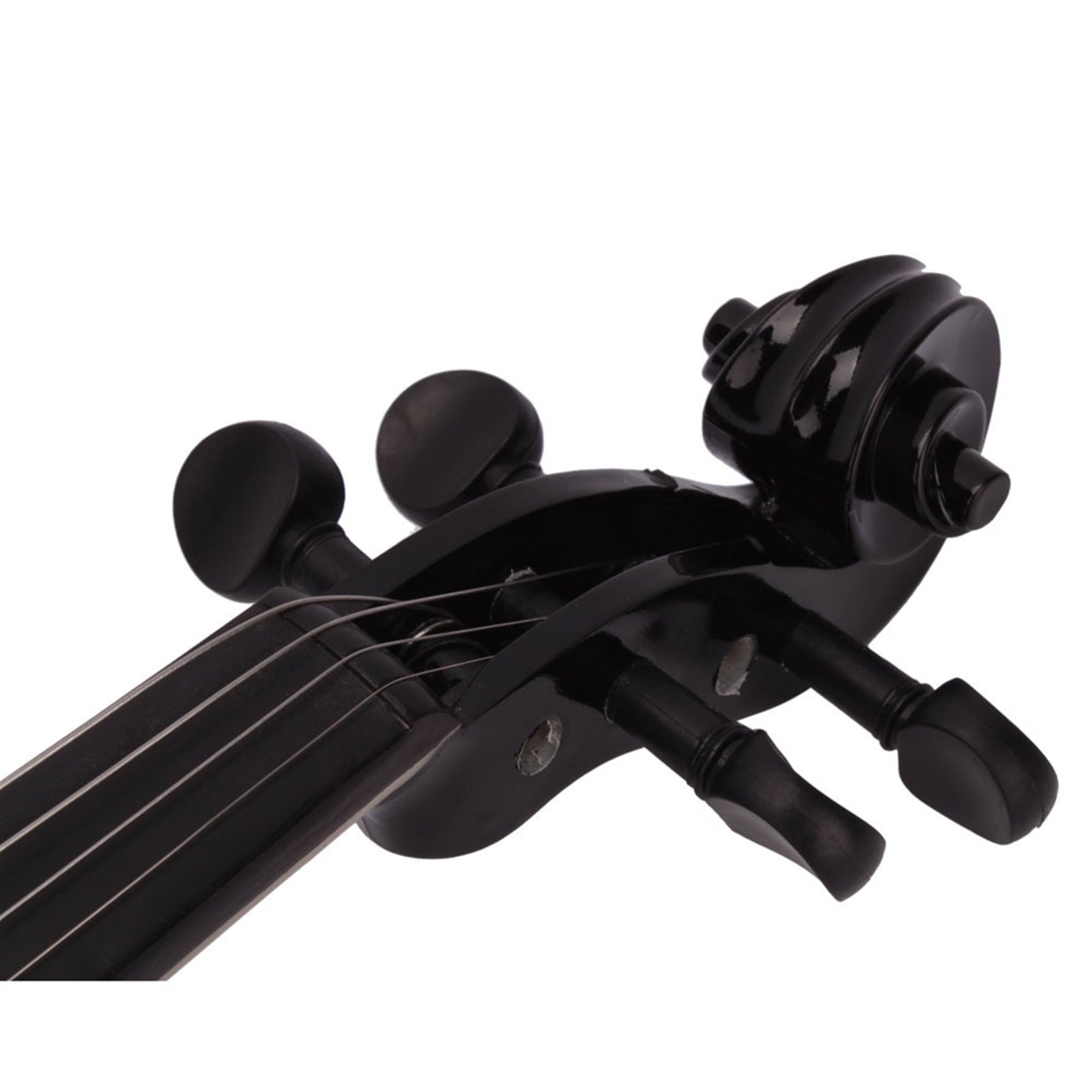 New 4/4 Acoustic Violin Case Bow Rosin Black - Rhythmic - Cadence