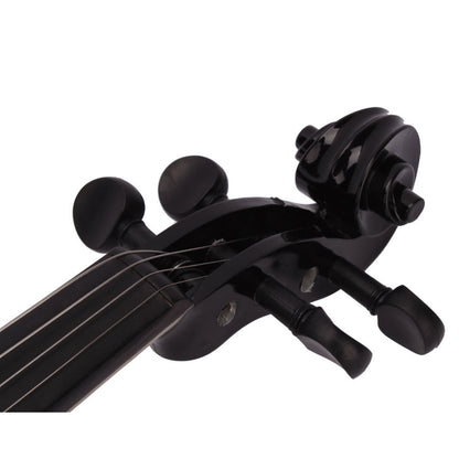 New 4/4 Acoustic Violin Case Bow Rosin Black - Rhythmic - Cadence