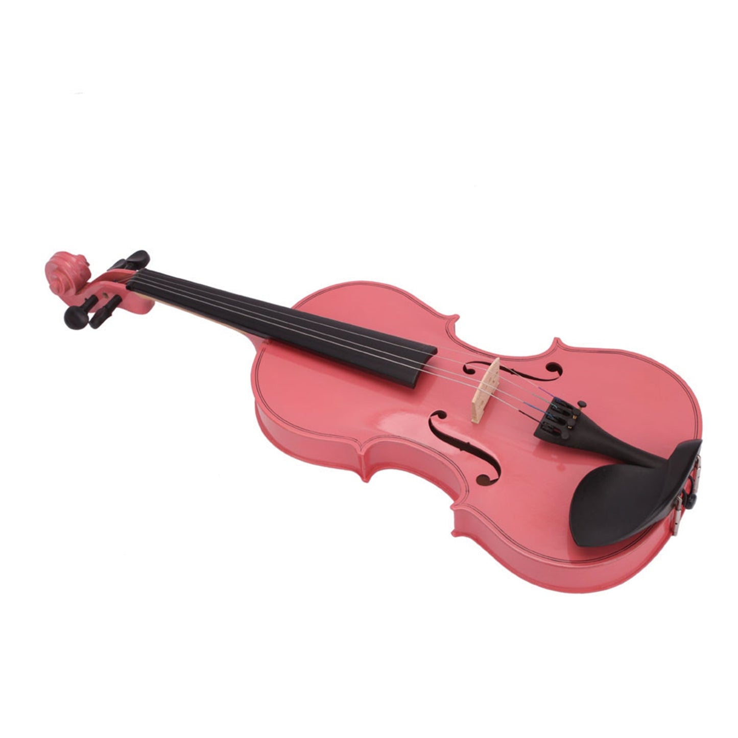 New 4/4 Acoustic Violin Case Bow Rosin Pink - Rhythmic - Cadence