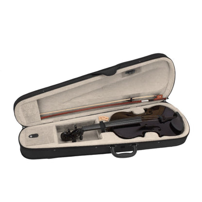 New 4/4 Acoustic Violin Case Bow Rosin Black - Rhythmic - Cadence