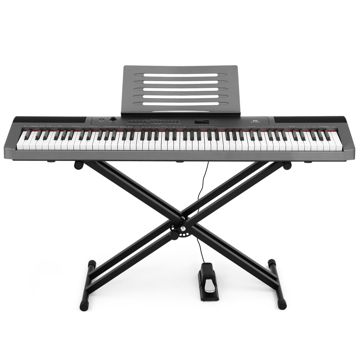 88 Semi Weighted Digital Piano Black/Grey - Rhythmic - Cadence