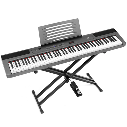 88 Semi Weighted Digital Piano Black/Grey - Rhythmic - Cadence