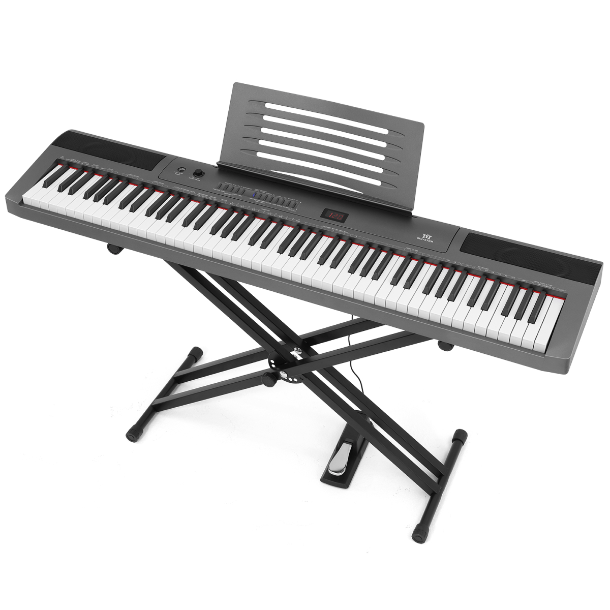 88 Semi Weighted Digital Piano Black/Grey - Rhythmic - Cadence