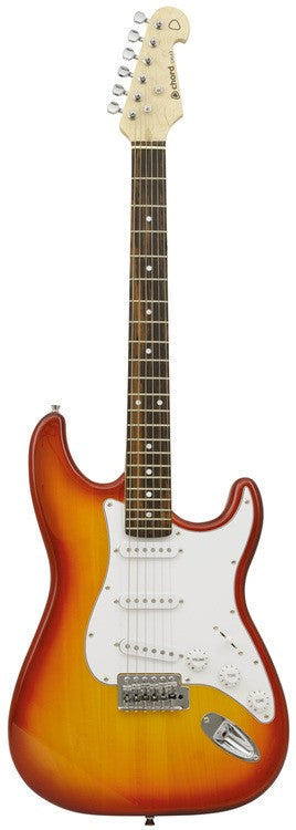 CAL63 Chord Cherryburst Electric Guitar Bundle
