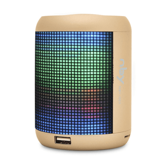 NBY Small Sound Activate LED Light Bluetooth Speaker And Dancing Fountain, Gold - Rhythmic - Cadence