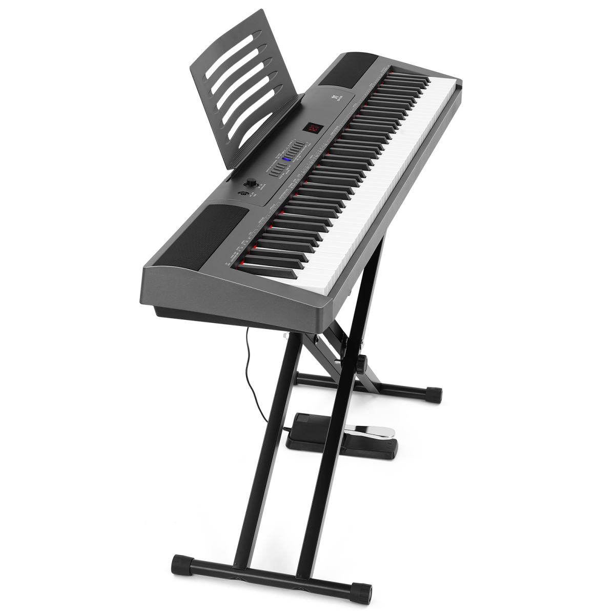 88 Semi Weighted Digital Piano Black/Grey - Rhythmic - Cadence