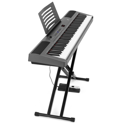 88 Semi Weighted Digital Piano Black/Grey - Rhythmic - Cadence