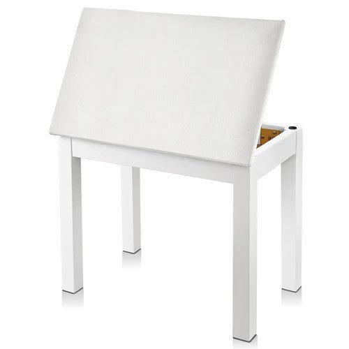 Donner DKB - 10 Piano Bench with Storage White - Rhythmic - Cadence