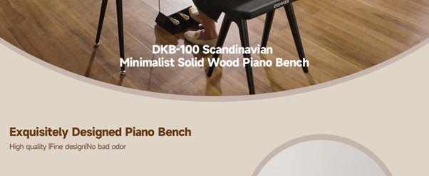 Donner DKB - 100 Home Style Solid Wood Piano Bench - Rhythmic - Cadence