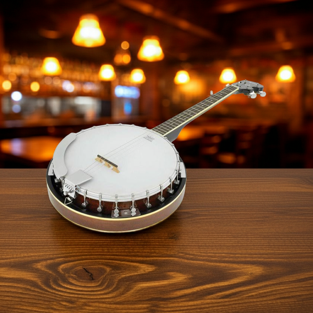 BJ Series Banjo - 4-string - Mahogany Closed Black