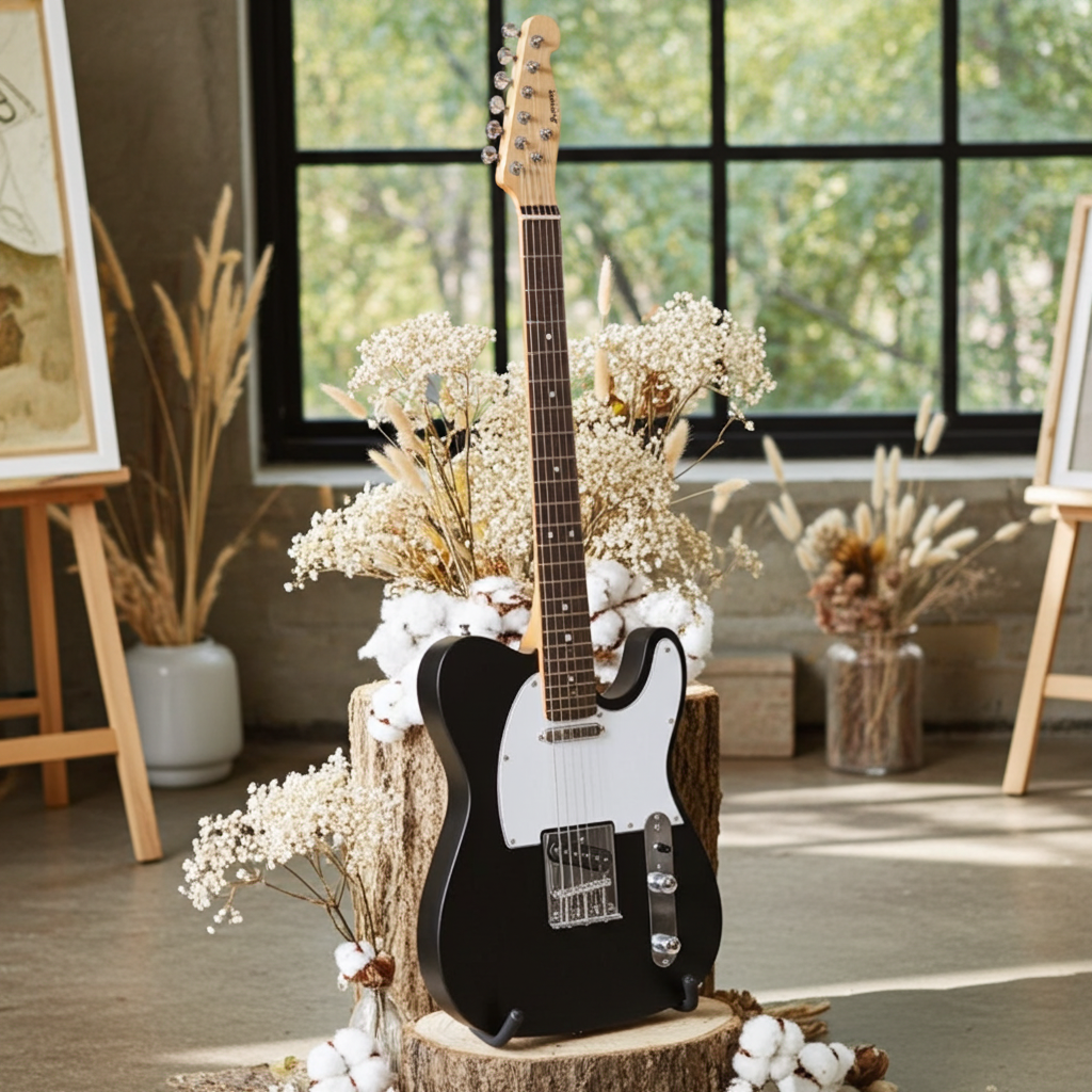 CAL62 Black Electric Guitar